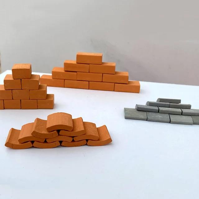 30pcs/50pcs/100pcs Miniature Brick House Dollhouse Roof, 50 OFF