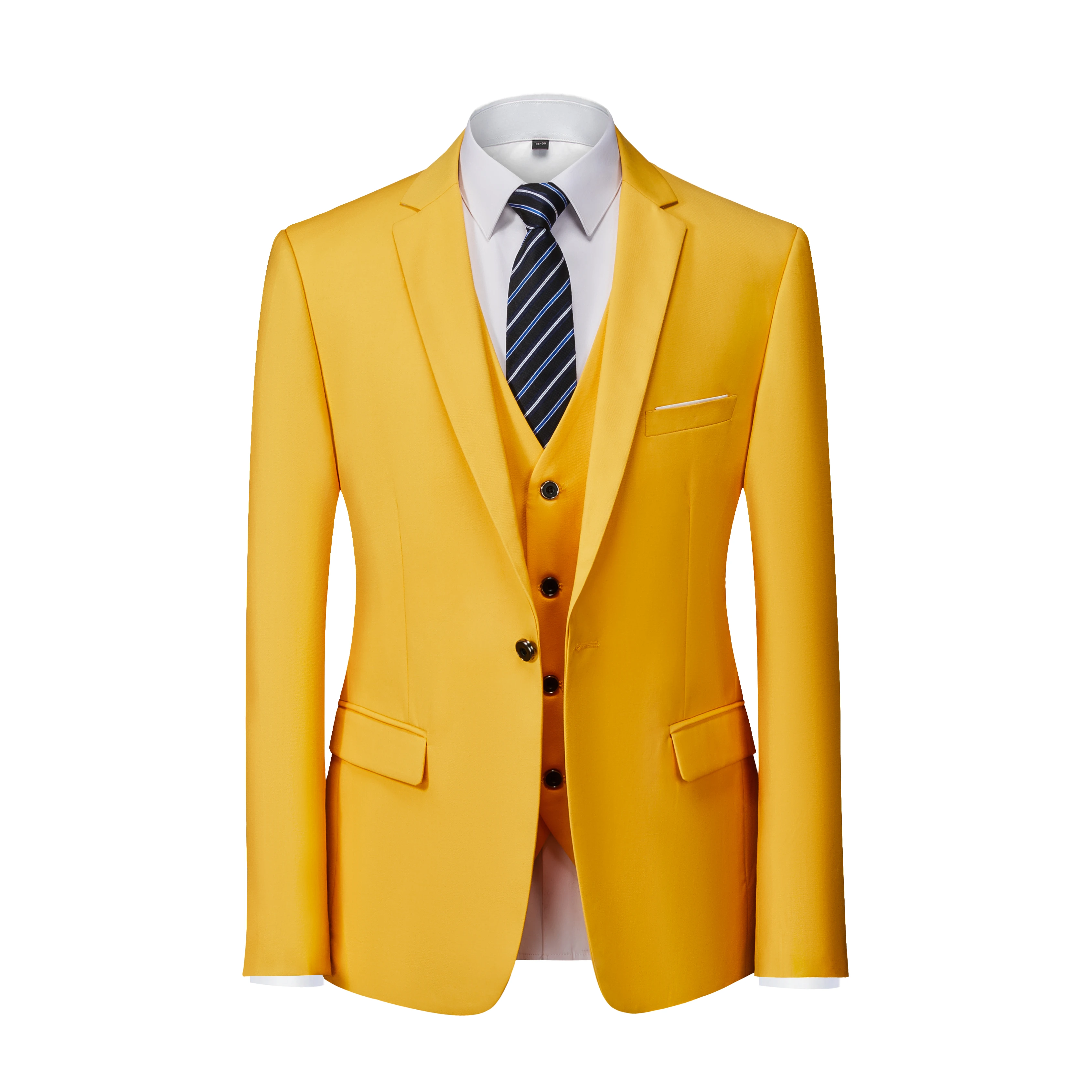 Men's Blazer Business Slim Official Solid Color Groom Dress Coat High Quality Plus size Fashion Suit Jacket 3