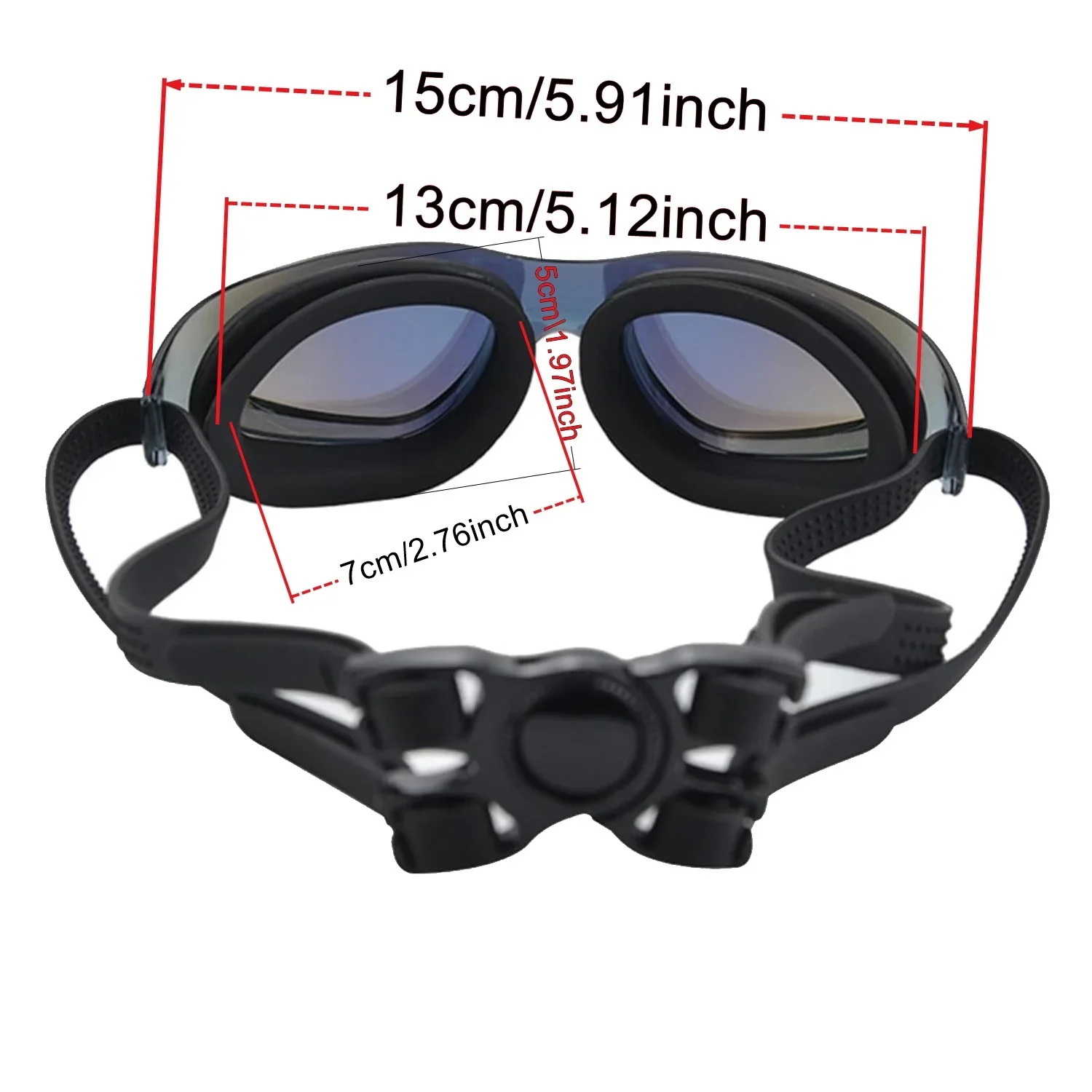 Rimless Polarized Swimming Goggles with Case,antifog Spray Swim Glasses, for Adult Men Women Youth 5