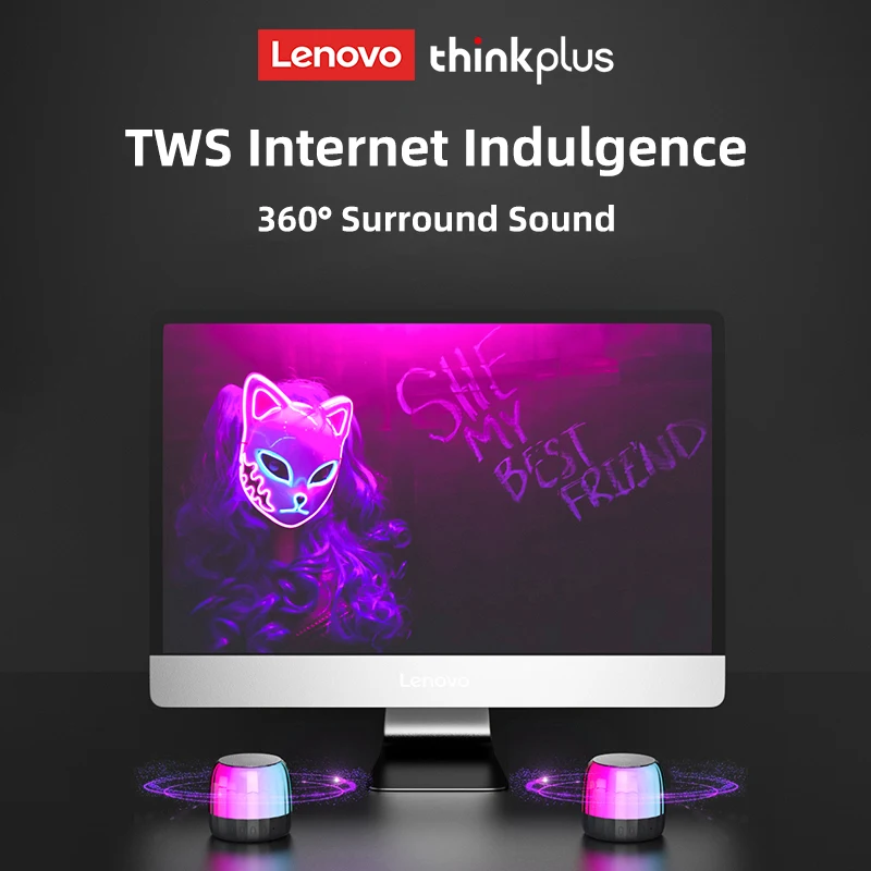 Bluetooth Speaker Original Lenovo K3PLUS 5.2 Wireless Portable RGB Mini Outdoor K3 Plus Wireless Column TF Card Playback