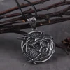 Witcher Wolf Head Hunter Pendant Necklace Titanium Steel Chain Cross-border Hot Selling European American Style Jewelry 2