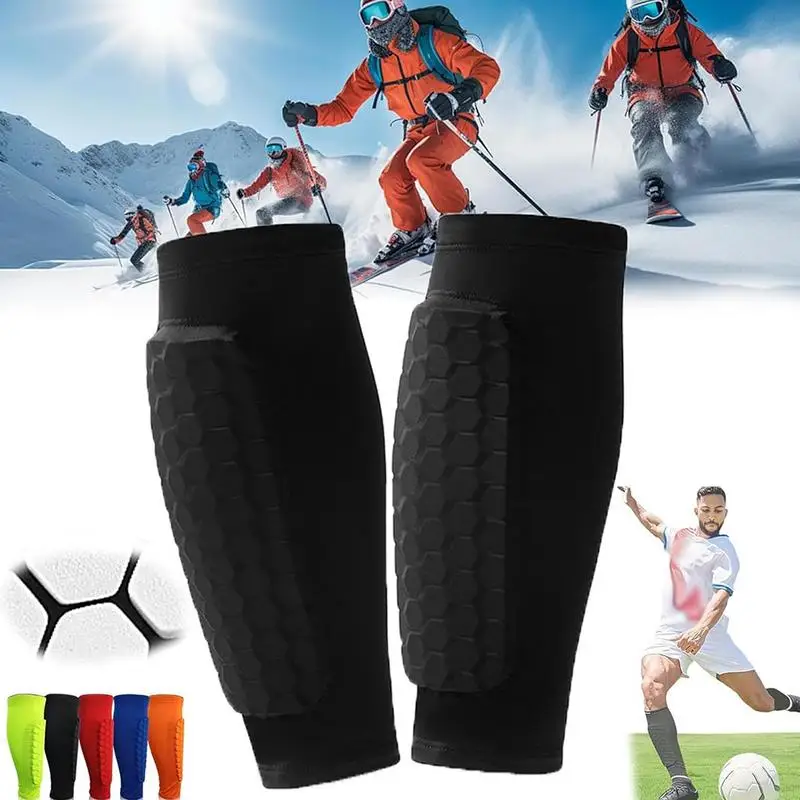 Ski Shin Pads Ski Shin Guards Socks Women Honeycomb Breathable Guards Soccer For Sports For Kids And Adults