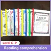 Reading Comprehension Level C-P Workbook Question Guided Reading Practice Learning English Toys for Children Kid Montessori 1