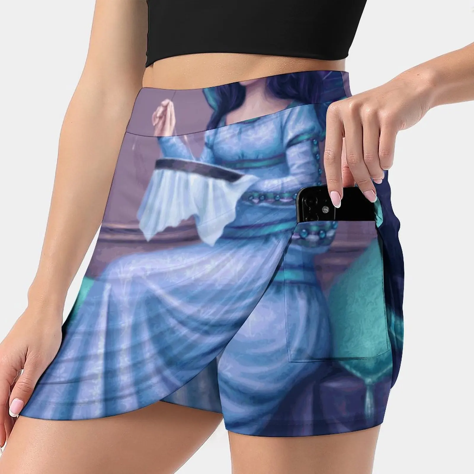 

Ariadne Fairy Women'S Fashion Sporting Skirt With Pockets Tennis Golf Running Skirts Fairy Fantasy Peacock Cat Sewing