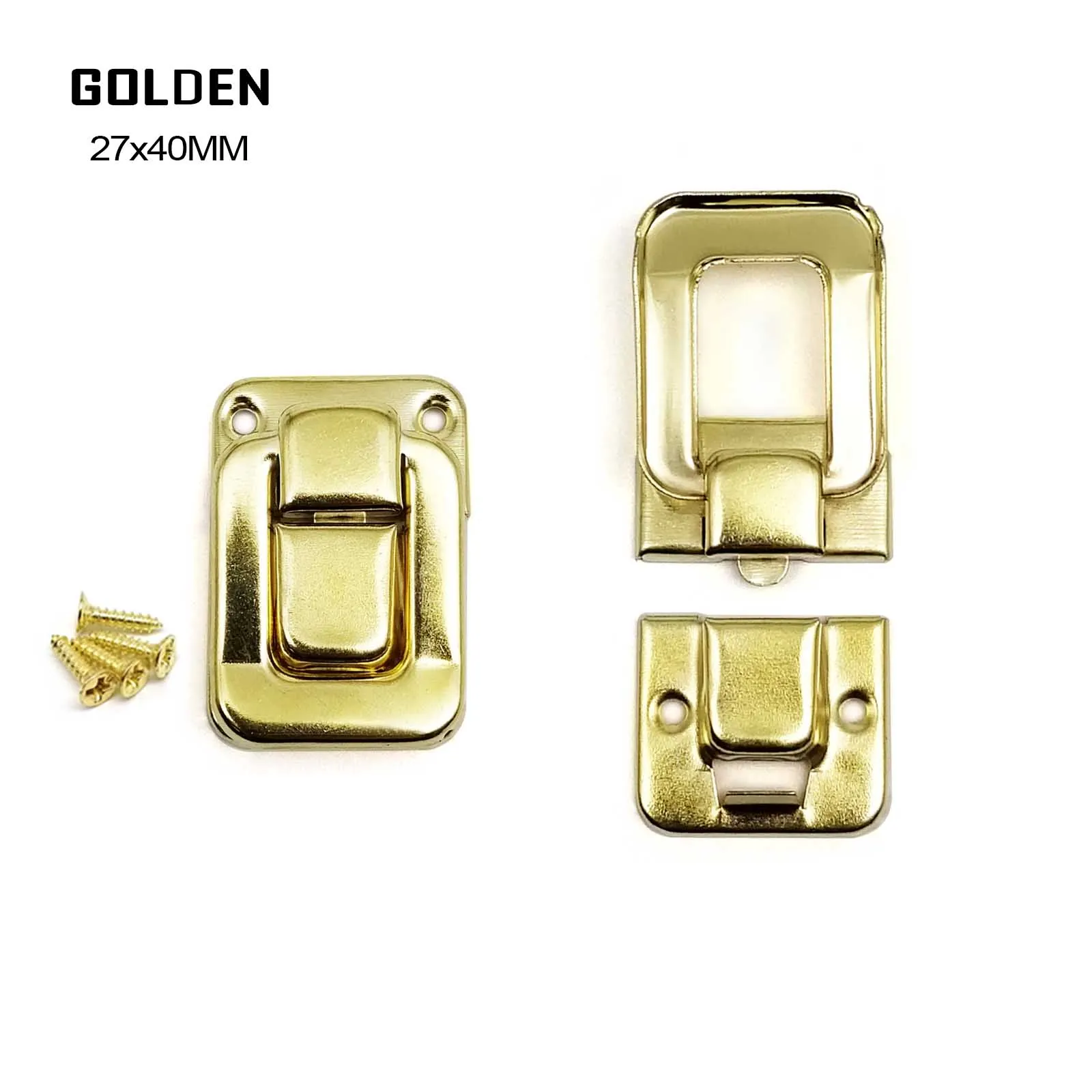 Jewelry Chest Gift Wine Wooden Box Case Toggle Latch Suitcase Hasp Leather Bag Handbag Purse Closure Lock with screws 27x40mm