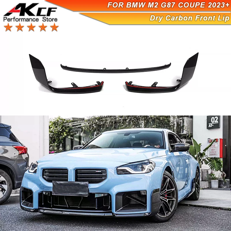 

Carbon Fiber Car Front Bumper Diverter Spoiler For BMW M2 G87 Coupe Dry Carbon MP Style Front Splitter Lip 2-Door 2023-IN