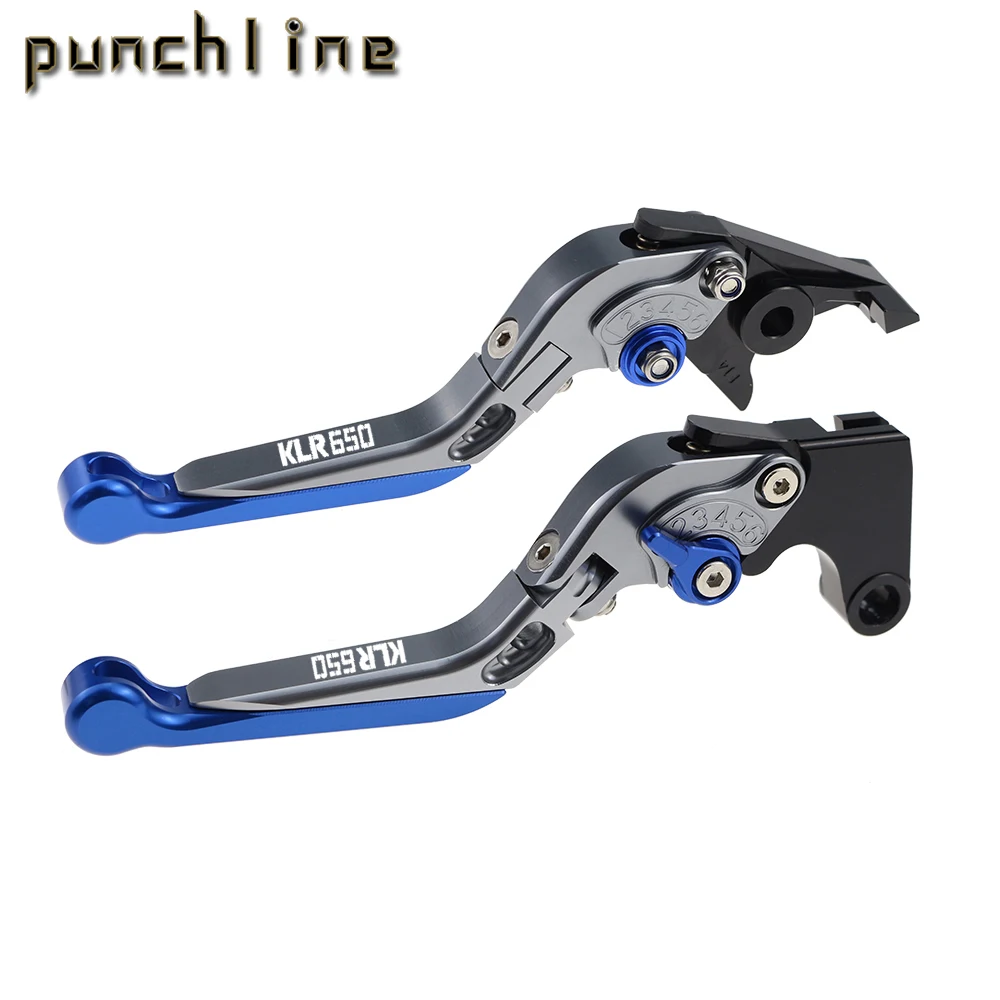 Fit For KLR650 KLR 650 2018 KLR-650 Motorcycle CNC Accessories Folding Extendable Brake Clutch Levers Adjustable Handle Set 6