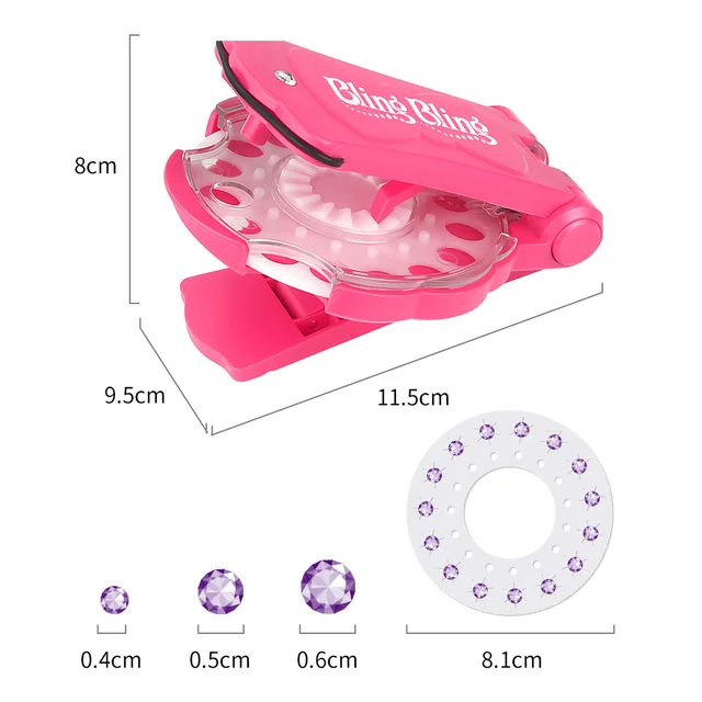 Magic Jewel Drill Hairgems Blingbling Glam Set With 180 Gems Makeup Pretend Play Toys For Girl DIY Hair Design Decoration Gift 6