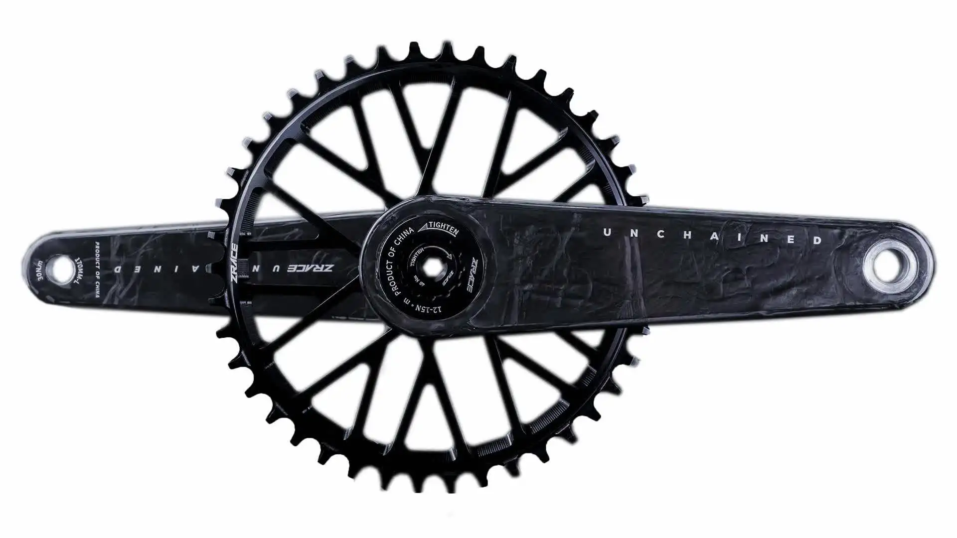 ZRACE UNCHAINED カーボンファイバー クランクセット 軽量モジュラー