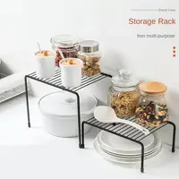 1/2PCS Storage Rack Wrought Iron Hollow Drain Shelf Single Layer Bedroom Bathroom Kitchen Storage Holder Home Accessories 2