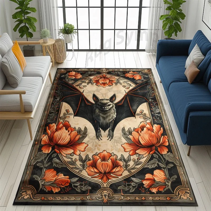 Rustic Swan Rug Colorful Swan Carpet Traditional Rug Farmhouse Decorative Rugs Washable Rugs Balcony Corridor Anti-slip Mat