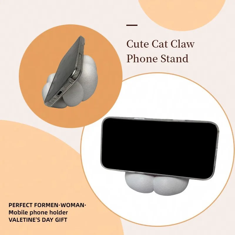 Creative Cat Paw Phone Holder Desktop Stand Decorative Accessory_voghion.com