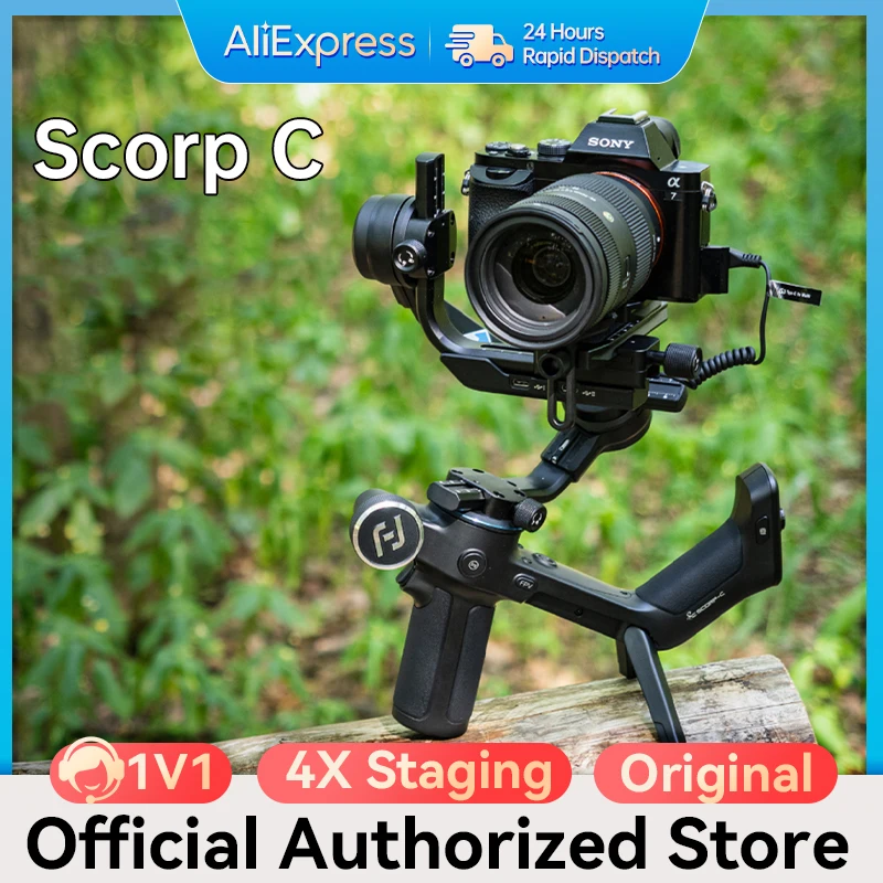 

FeiyuTech SCORP-C Camera Stabilizer 3-Axis Handheld Gimbal Stabilizer fits DSLR Mirrorless for Sony Canon Nikon Sigma