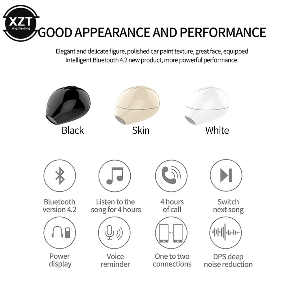 Ccc-Bluetooth付きシングルワイヤレスヘッドセット,ミニ