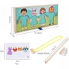 Montessori Hanging Clothes Wooden Puzzles Dress-Up Changing Sorting Matching Game Early Education Toys For Children Girls Gift 6