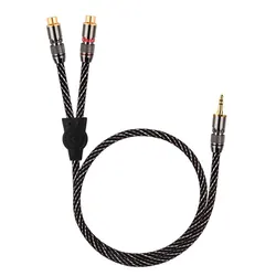 Premium HiFi 3.5mm to RCA Audio Cable with 6N OFC for Enhanced Sound Quality (3.5 TO 2RAC(F))