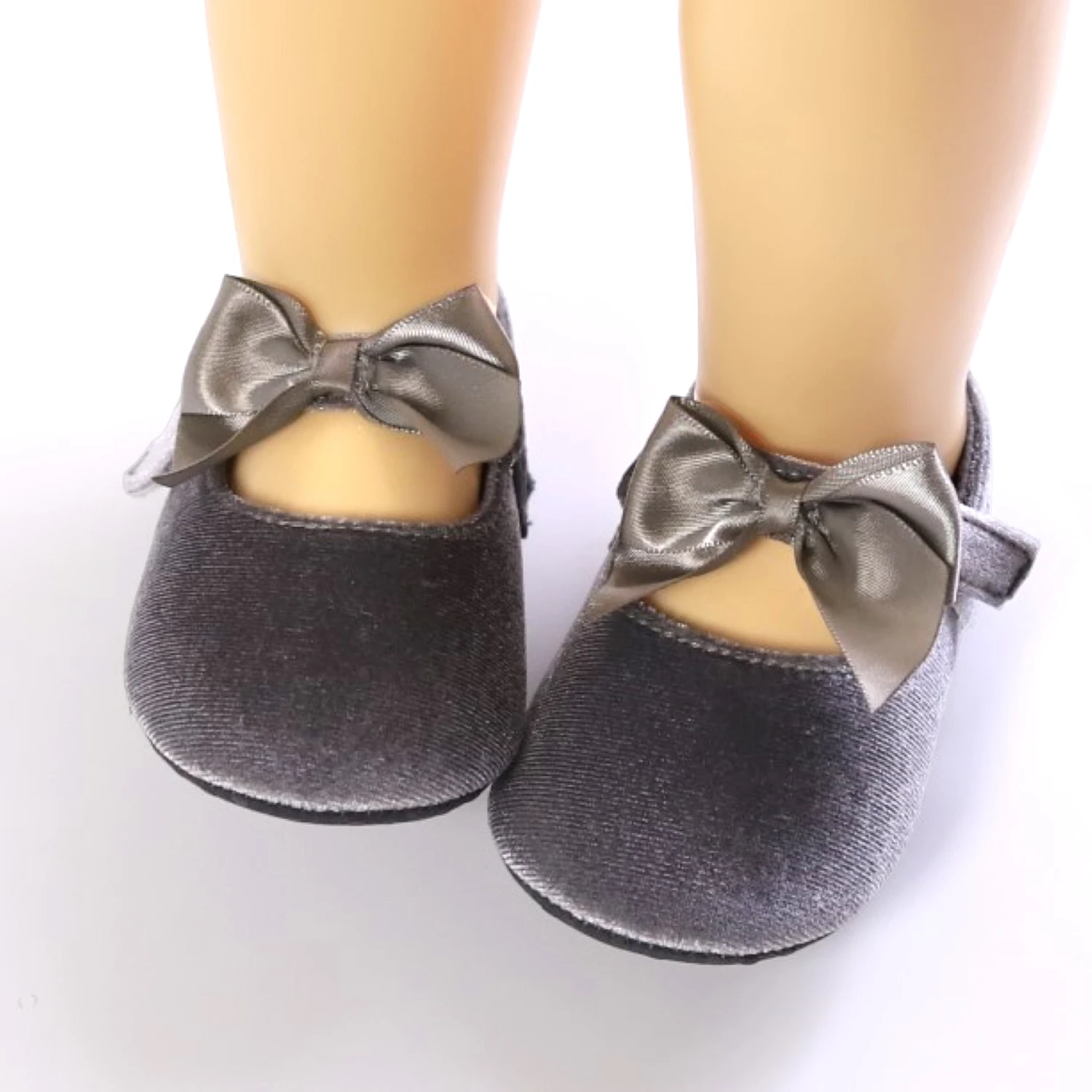 Trendy Elegant Bowknot Mary Jane Shoes For Baby Girls, Lightweight Non Slip Soft Flat Sole Shoes For Indoor Outdoor Party, All S