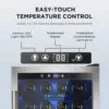 37 Bottle Freestanding Fridge with Stainless Steel Reversible Glass Door, 145 Can Beverage 3