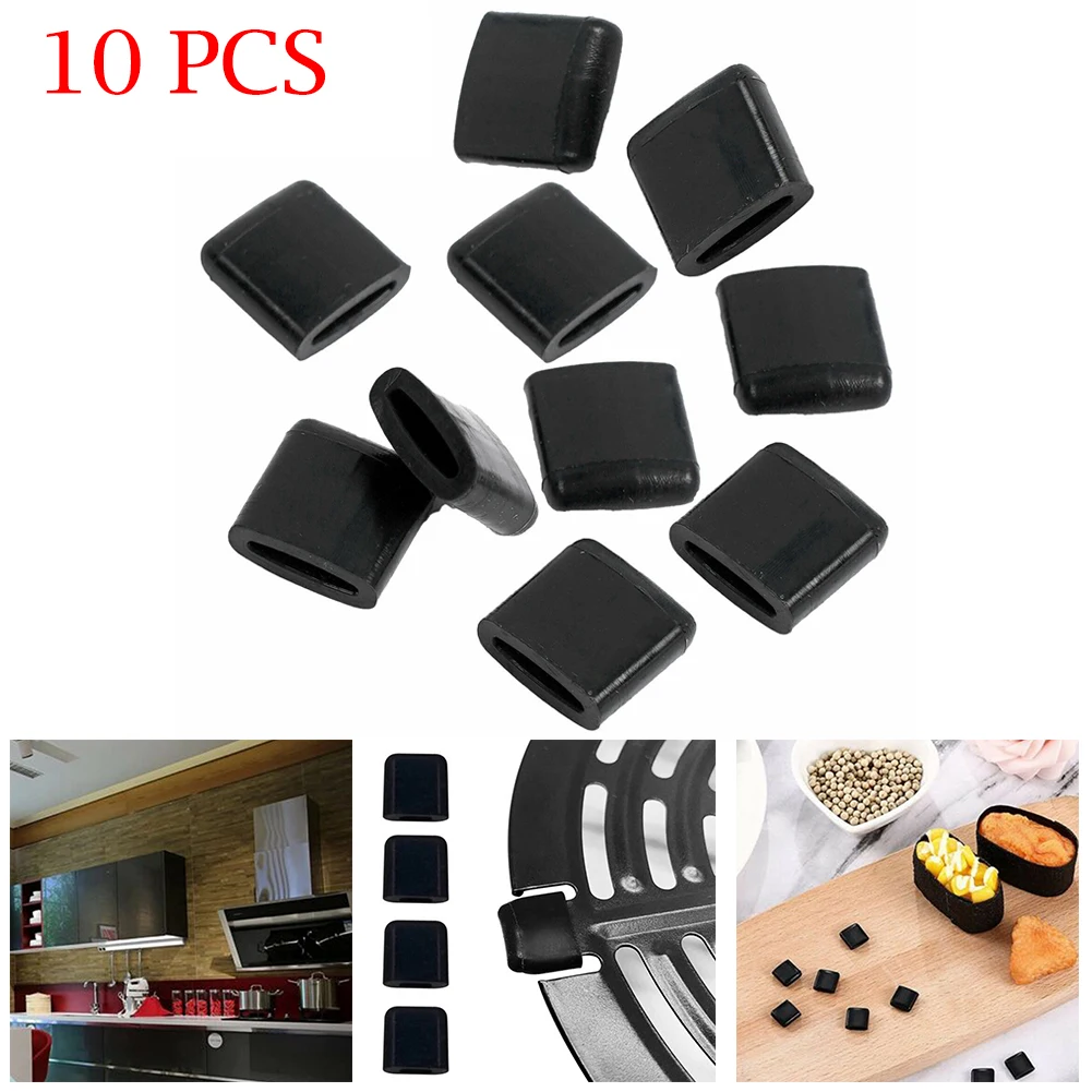 

10 Pcs Air Fryer Rubber Bumpers For Grill Pan Rubber Bumpers Scratch Protection Cover Air Fryer Tray Replace Parts Kitchen Tools