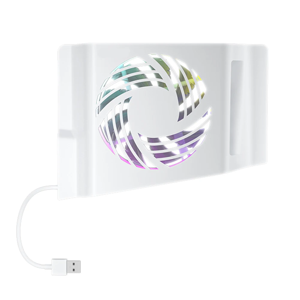 측면 장착 냉각 선풍기 USB 허브, 게임 콘솔 냉각 선풍기, RGB 조명 포함, 조용한 콘솔 쿨러, 플레이스테이션 5 슬림 콘솔용