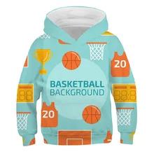 Pull à capuche pour enfants, pull décontracté, impression numérique 3D, pull ample 