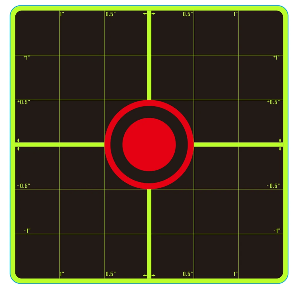 Sight-in Assist REAL Color-impact Sticker Targets 250 Counts per Roll 3 Inch @Side Length Half Inch Grids 2