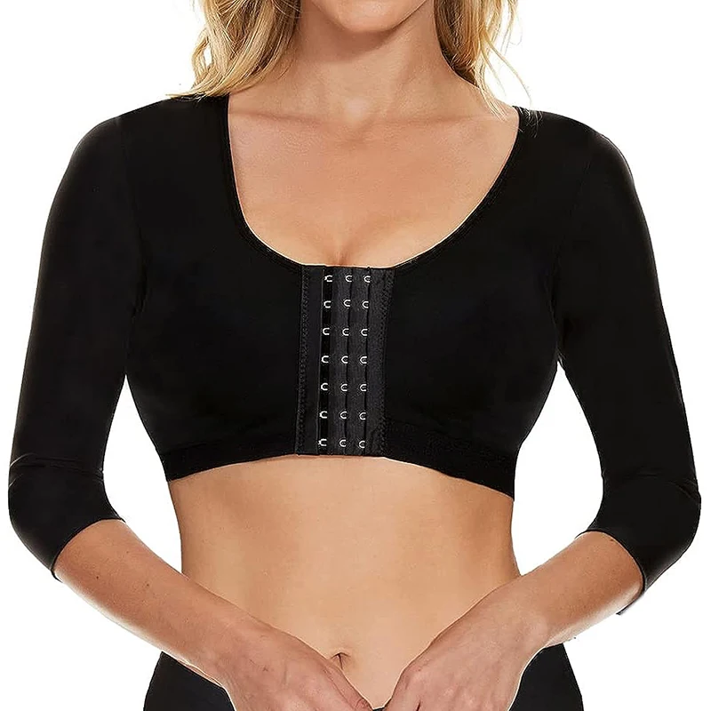 Description Picture 3 of itemMISSMOLY Womens Arm Shaper Tops Slimmer Compression Half Sleeves Post Surgery Posture Corrector Shapewear