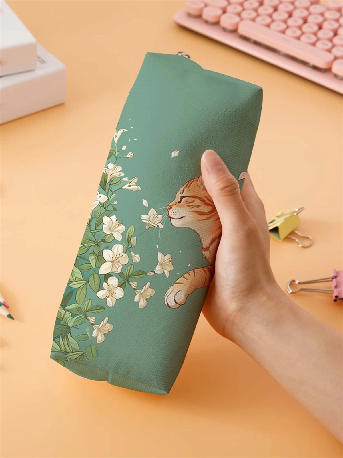 Small pencil case, large capacity pencil case, multifunctional stationery storage bag, student school organization supplies