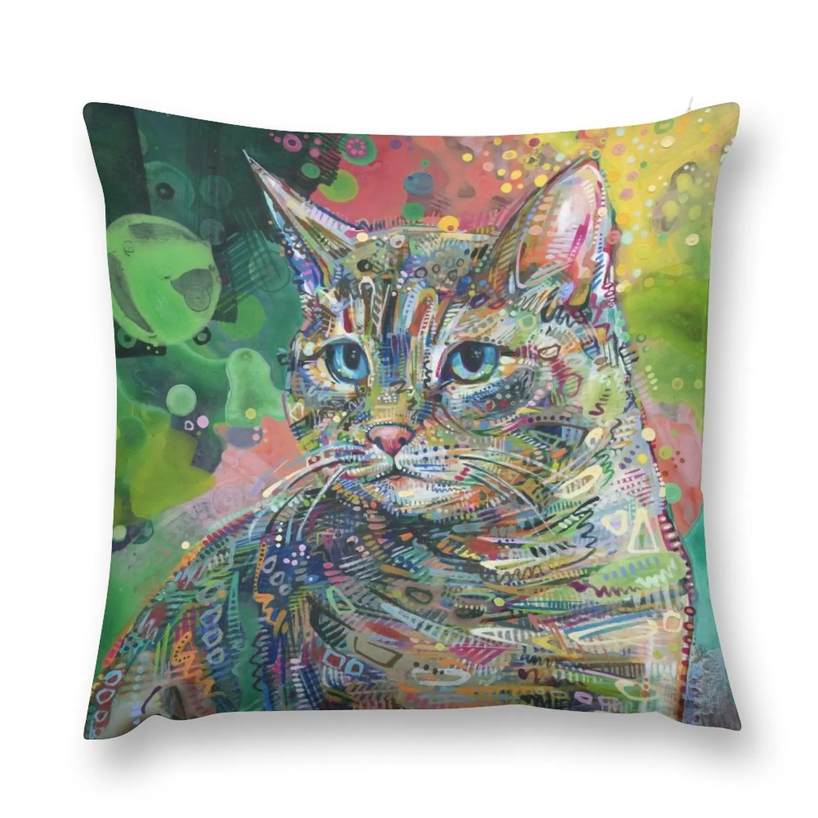 

Cat Painting - 2011 Throw Pillow Decorative Cushion Cover Cushions For Decorative Sofa