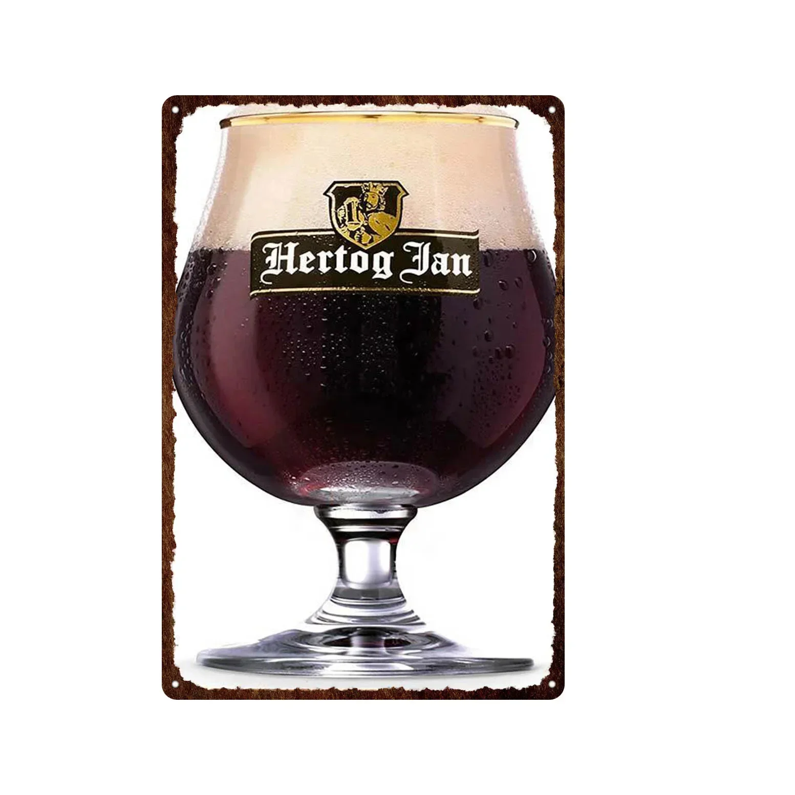 Cartel de hojalata de marca de cerveza famosa, letrero de metal retro de cervezas belgas y holandesas, para bar, pub, club, cueva de hombre, habitación, placa decorativa de arte de pared