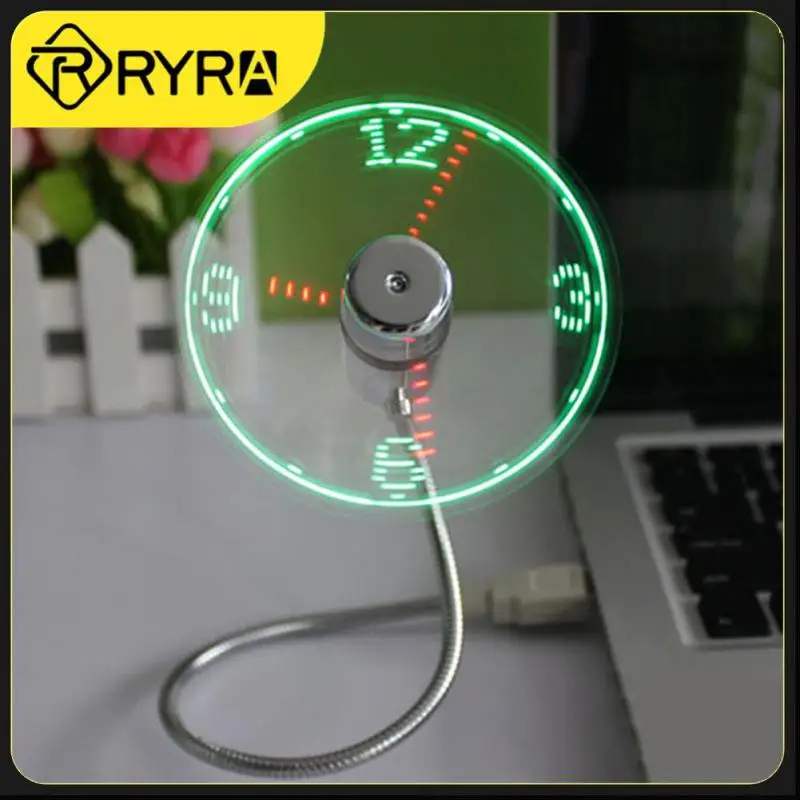 

Светодиодные часы, Компактный регулируемый портативный дисплей в режиме реального времени, гибкий портативный мини-вентилятор Usb, гибкий вентилятор с гусиной шеей, гаджеты, ручной