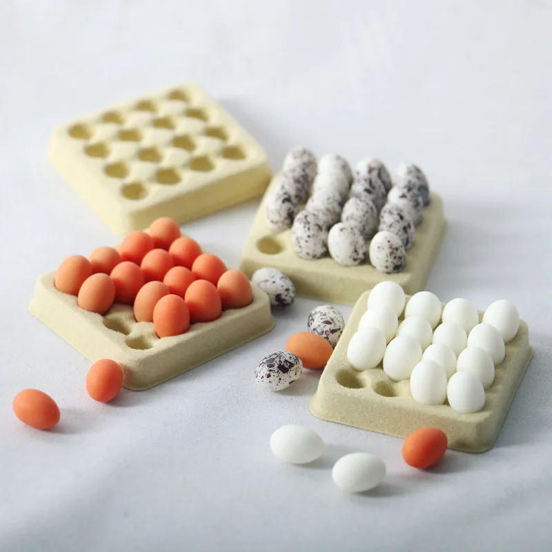 

Mini Egg with Trays Miniature Dollhouse Kitchen Food Accessories Model Toys Pretend Play for Barbie Blyth Bjd Ob11 1/6 1/12 Doll