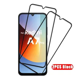 Premium Tempered Glass Screen Protector - Full Cover HD Protective Film for Redmi A7 Pro (2 Pcs)