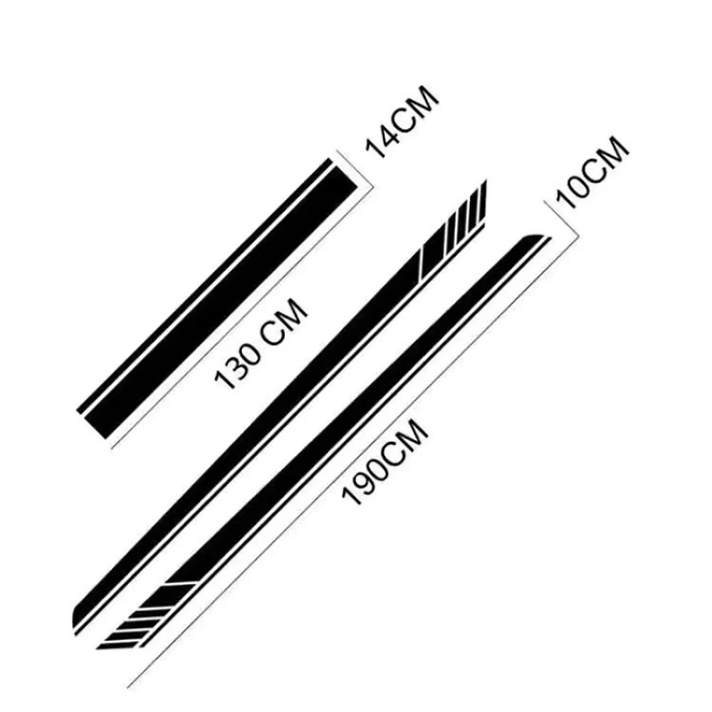 Car Vinyl Stickers Bonnet Decal Decoration Long Strip Door Decal Double Sided Tape for Car Accessories