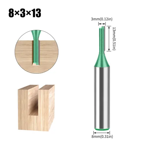 3mm-20mm Diameter 8mm Shank Straight Bit Tungsten Carbide Single Double Flute Router Bit Wood Milling Cutter For Woodwork Tool - Image 24