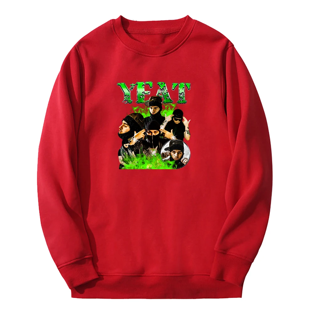 

Yeat Merch Sweatshirt 2023 Hip Hop Rapper Crewneck Long Sleeve Streetwear 2 Alive Tour Women Men Fashion Clothes