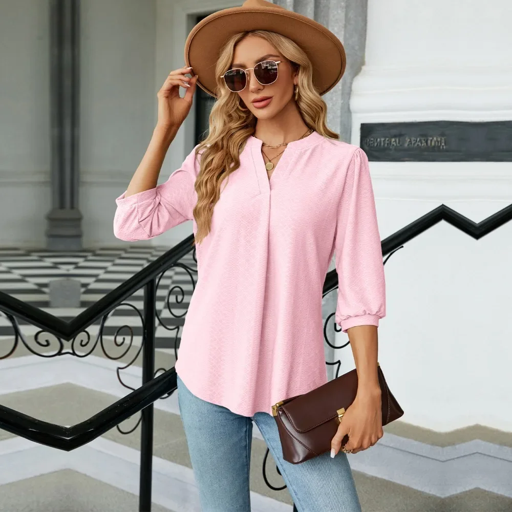 Women's Shirts and Blouses Korean Style Popular Blue Clothes Elegant Tops Women Trend Ladies Female Summer Clothing Blouse Top