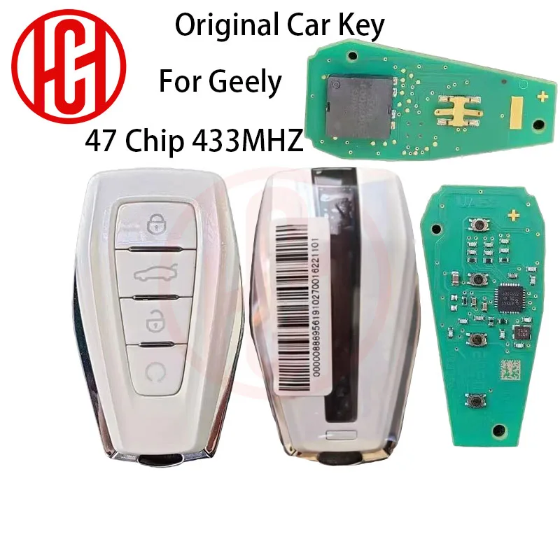Original Smart Remote Car Key Keyless 433MHZ 47Chip For Geely JiaJi ...