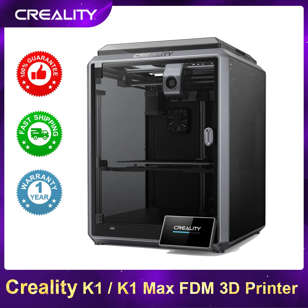 Creality 듀얼 기어 직접 압출기 인쇄 3D 프린터, 고속, 4.3 인치 컬러 터치스크린, K1/ K1 Max, 600 mm/s
