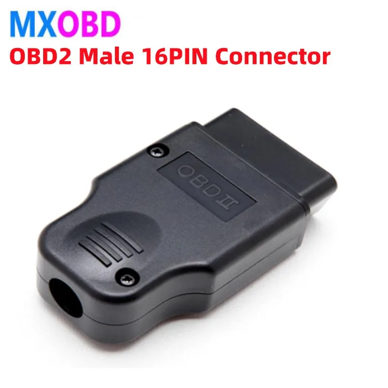 

1PC 12V OBD2 16PIN Plug for Car Truck OBD Interface 16pin Connect Male Connector J1962m OBDII Shell for VAG kkl Diagnostic Cable