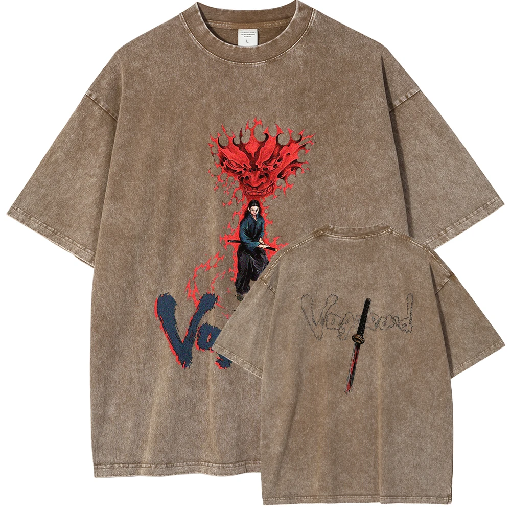 أنيمي Vagabond مياموتو موساشي الجرافيك تي شيرت الر...