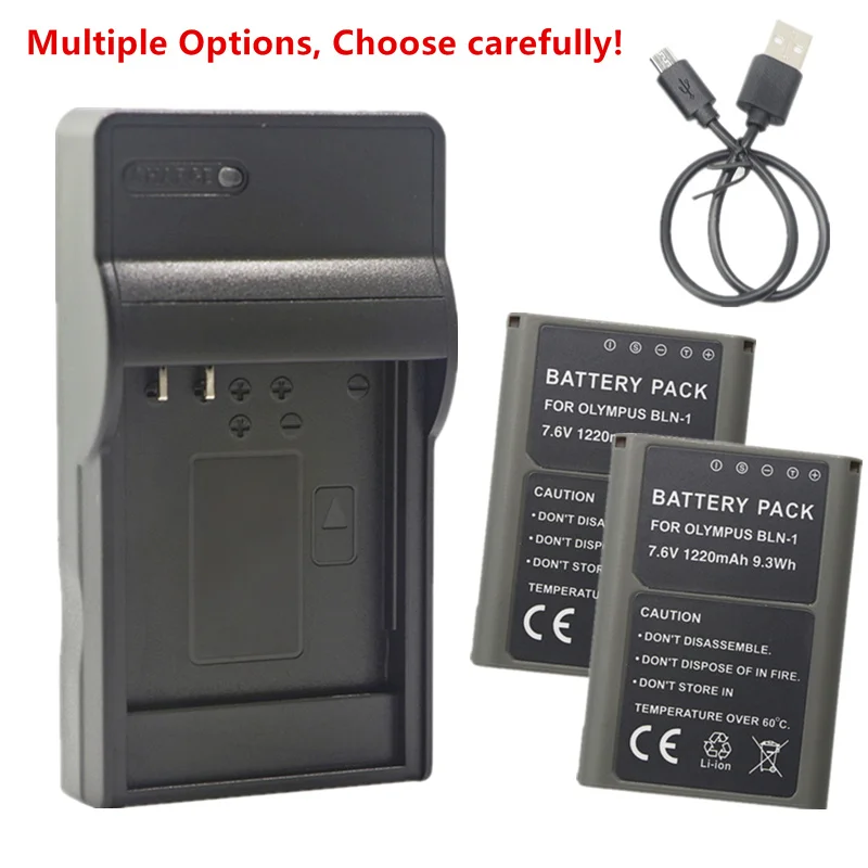 Bln-1 Batteria O Caricabatterie Per Olympus Om-D E-M1 E-M5 E-M5 Mark Ii Pen E-P5 Pen-F