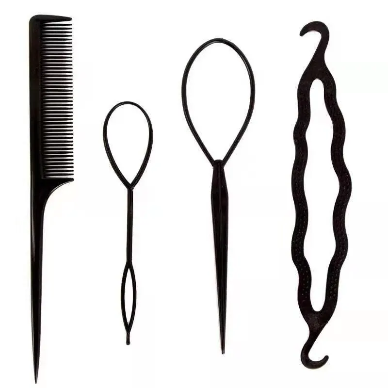 Tie up the Hair Artifact Hairpin Hair Comb Suit Children Editor Adult Curler Meatball Head Beauty Tools
