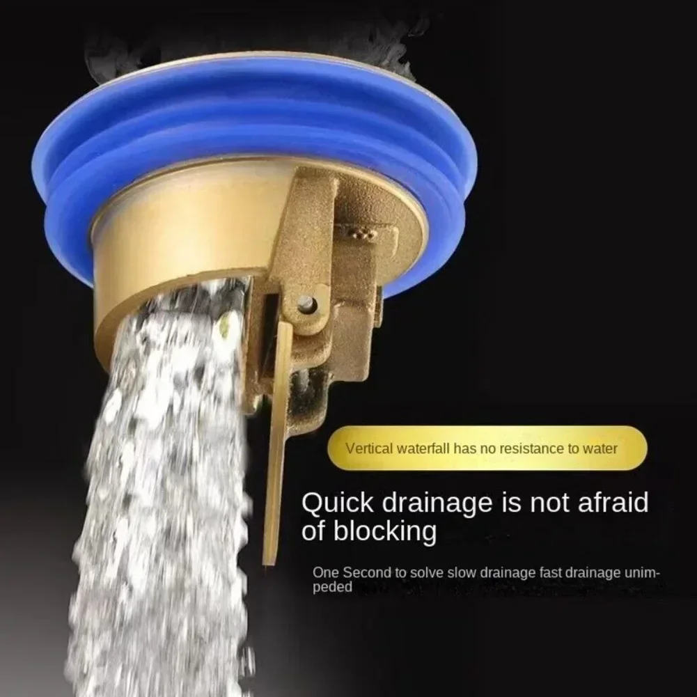 Shower Drain Plug Shower Drain Floor Drain Filter Shower Sink Strainer Sink Drain Strainer Drain Seal Plug Floor Drain Strainer Basin Drain Cover Floor Drainer Inner Core Floor Drain Bathroom Water Stopper One-Way Valve Shower Drainer Floor Drain Core Insectproof Anti-Odor Drain Cover Sewer Strainer Plug For Kitchen Bathroom Toilet