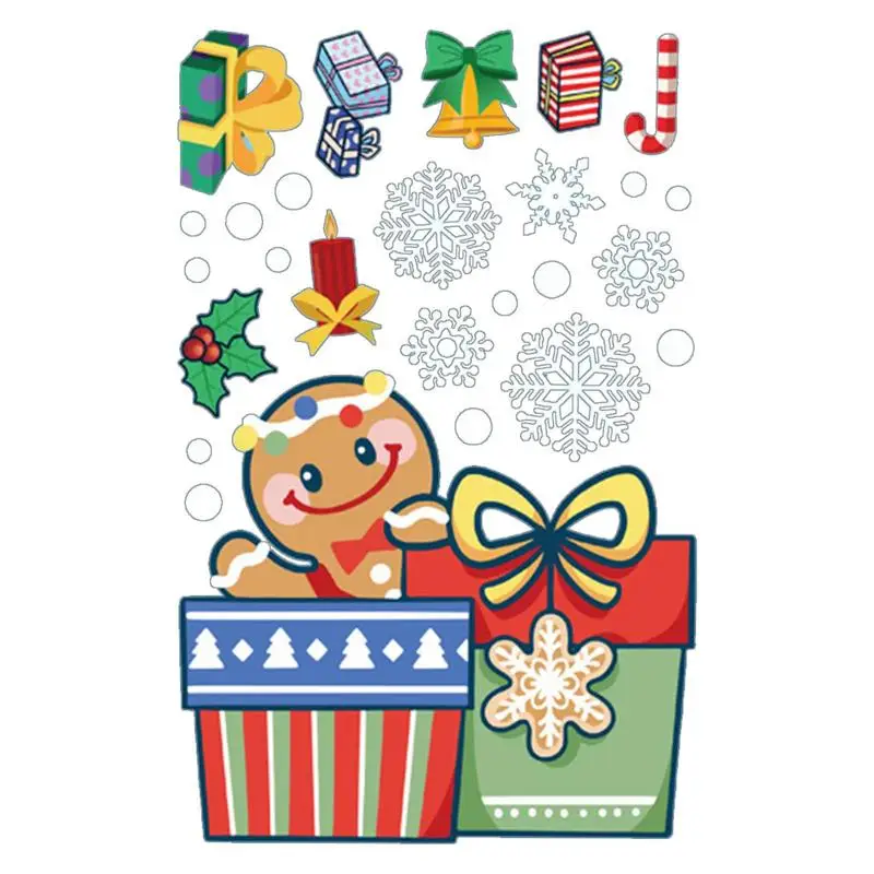 Decalcomanie Per Finestre Per Natale Natale Cartoon Snowman Clings Decalcomanie Accessori Per Decorazioni Per Finestre Per Piastrelle Elettrodomestici