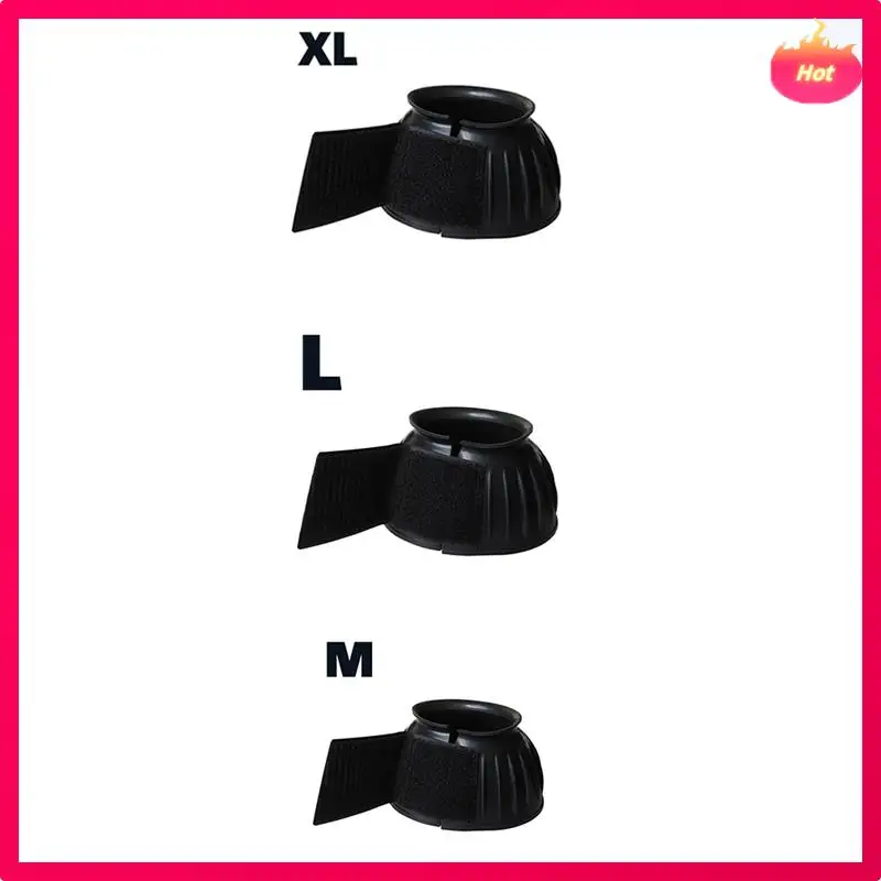 2Pcs Rubber Bell Boots Overreach Horse Boots Soft Equine Protective Gear Accessories Fortraining Equipment M