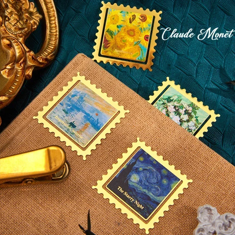 Metal Sunflower Oil Painting Bookmark Insert Book Clips Book Page Holder Page Marker Kids Students Teachers Stationery Gift