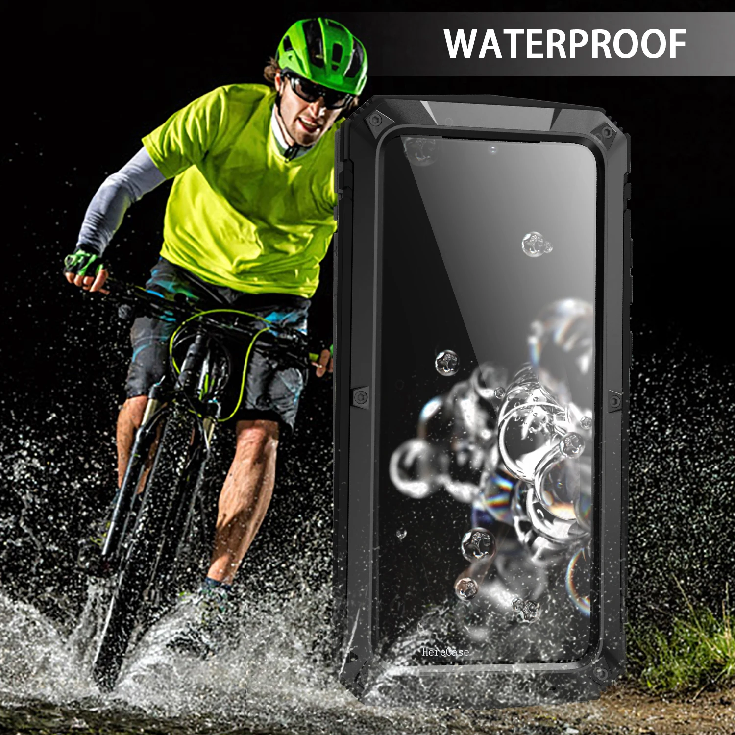 Durable Full Metal Aluminum Armor Kickstand Phone Case with Outdoor Cover