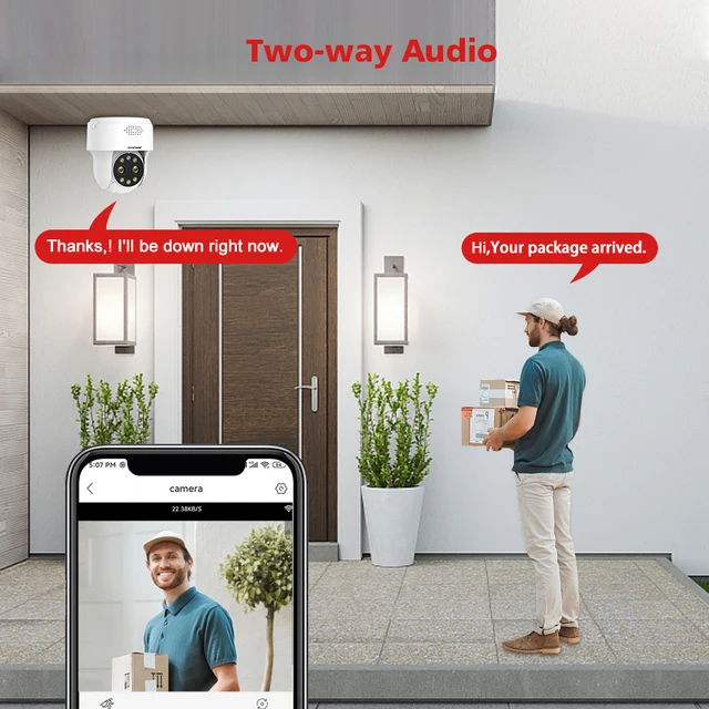 8MP 5MP 4MP 2MP Wifi Surveillance Camera Outdoor Humanoid Detection Color Night Vision 10X Digital Zoom PTZ Security Camera 3