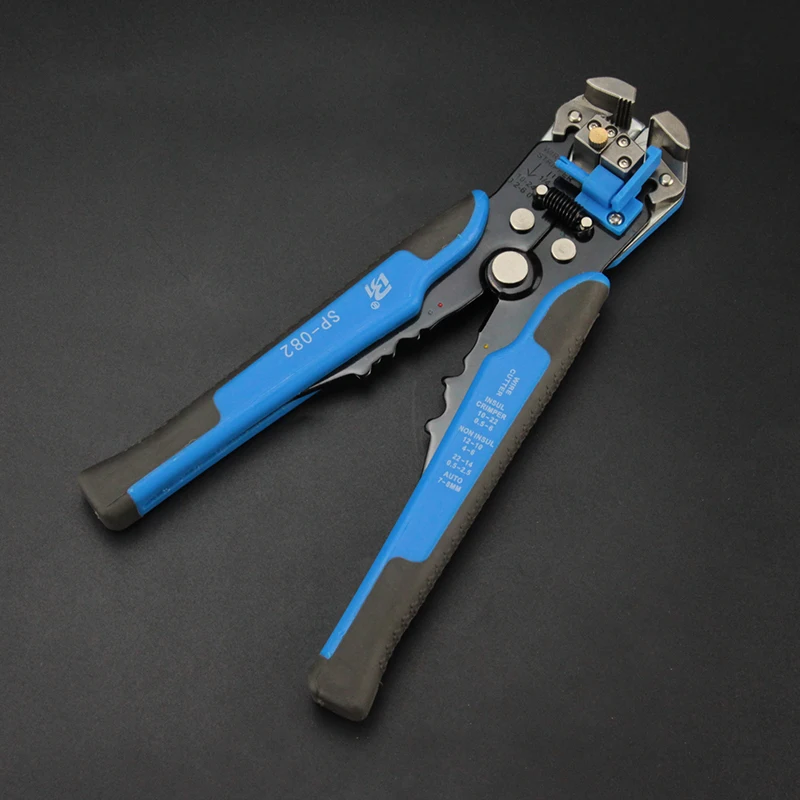 SP-082 Multi-functional Wire Stripper Pliers 0.2-6mm Wire Crimping Tool Alloy Steel Professional Cable Stripper, wire stripper